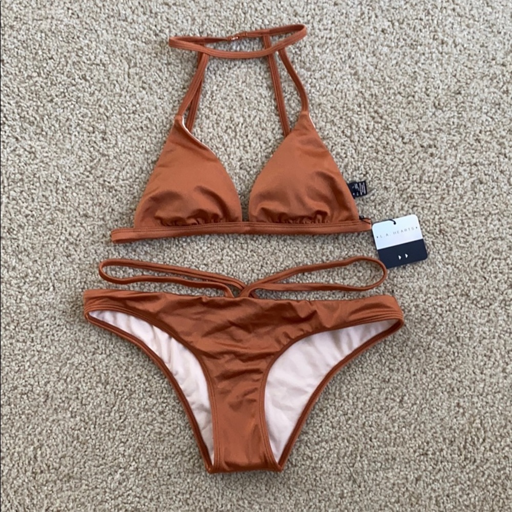 L.A. Hearts two piece copper bikini